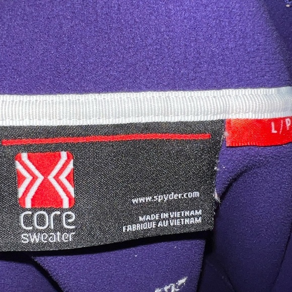 Spyder Core Sweater Purple Womens Sz L Full Zip, Zip Pockets, Heavy & Warm VGUC - Picture 4 of 8
